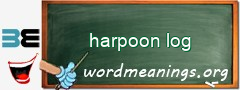 WordMeaning blackboard for harpoon log